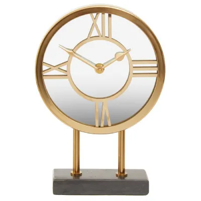 Modern Gold Frame Mantel Clock
