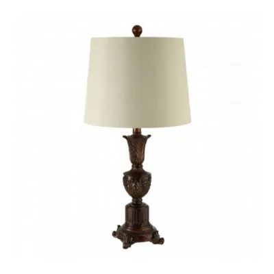 Traditional Carved Table Lamp