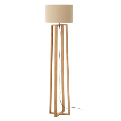 Lea Rubberwood Floor Lamp