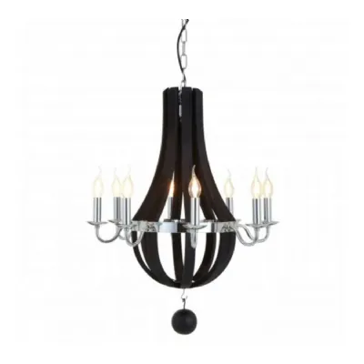 Modern Wooden Basket Chandelier