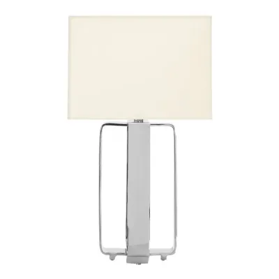 Boutique Chic Aluminium Base White Shade Table Lamp