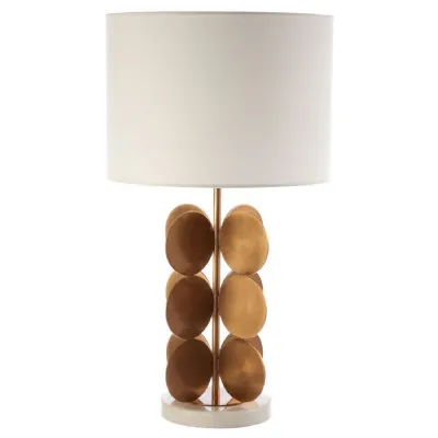White Zoe Fabric Shade Table Lamp