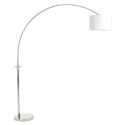 Hubert Nickel Finish Arc Floor Lamp