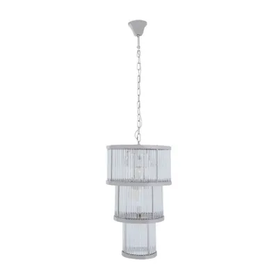 Luxe Boutique Nickle Finish Adjustable Chandelier