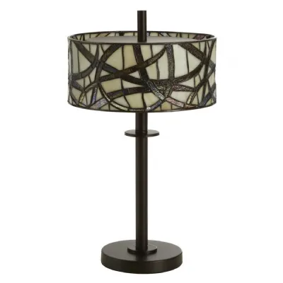 Rustic Bronze Glass Accent Piece Table Lamp