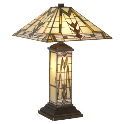 Deco Style Multicoloured Tiffany Table Lamp