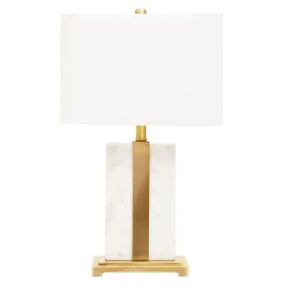 Contemporary Geometric Gold Finish Table Lamp