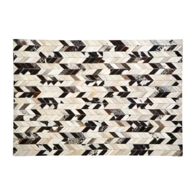 Large Patchwork Chevron Design Rug