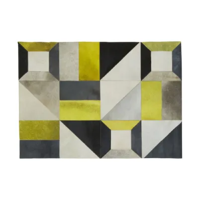 Small Abstract Lime Green Rug