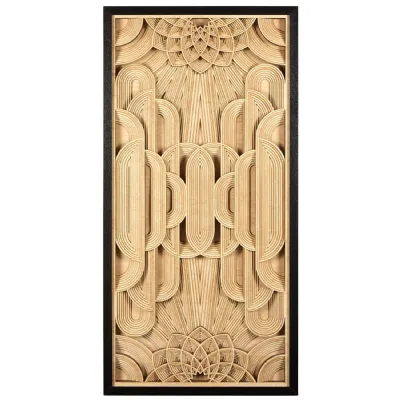 Art Deco Carved Wood Wall Art