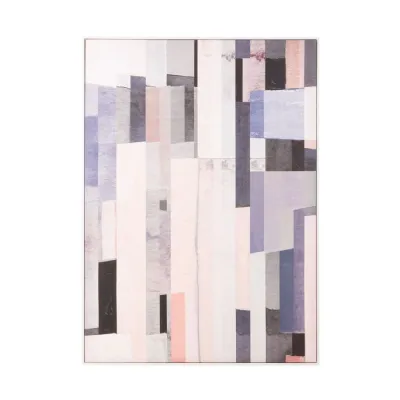 Abstract Muted Colours Stripes Design Canvas