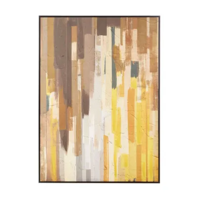 Abstract Ochre Tones Textured Canvas