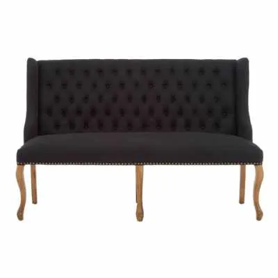 Harrison 2 Seat Black Bench