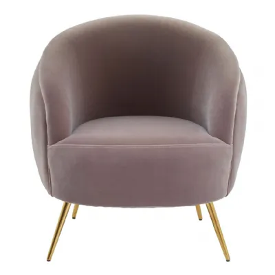 Manhattan Mink Velvet Armchair