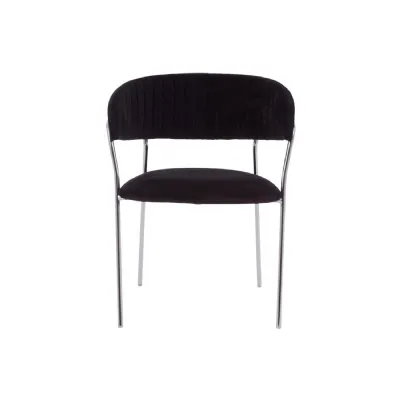 Modern Black Chrome Finish Dining Chair