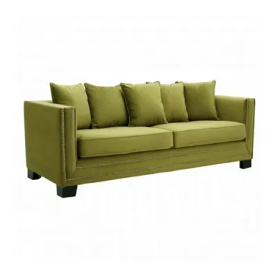 Sofia Green Modern 3 Seat Sofa