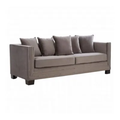 Sofia Modern Grey 3 Seat Sofa
