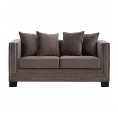 Sofia Modern 2 Seat Brown Sofa