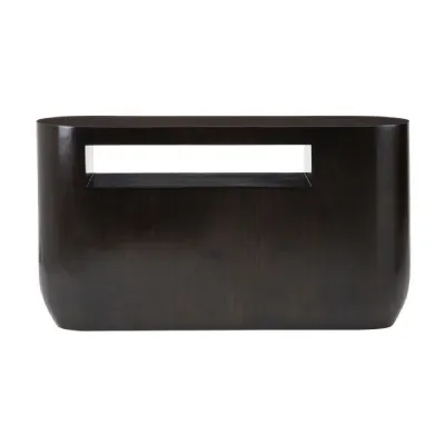 Contemporary Curved Oblong Dark Hued Console
