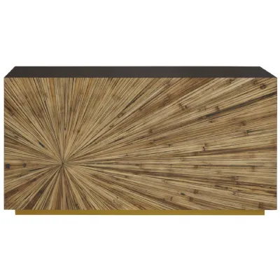 Contemporary Sunburst Bamboo Console