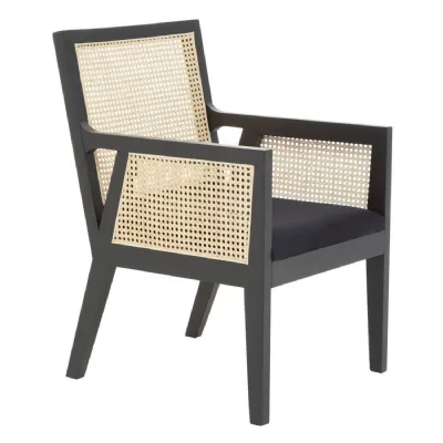 Angular Rattan Back Chair