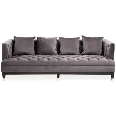 Sefira 3 Seat Grey Fabric Sofa