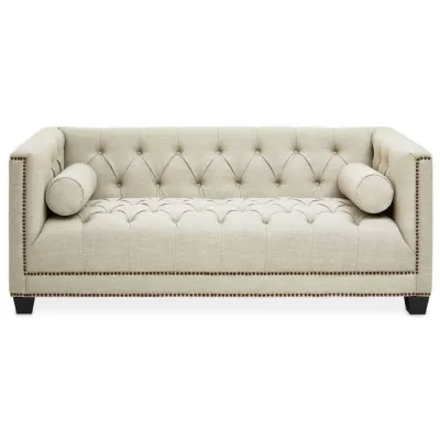 Surina Two Seat Stone Fabric Sofa