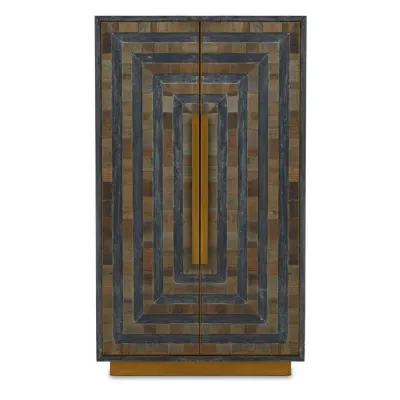 Roselle Boho Eco Elm Wood Tall Cabinet