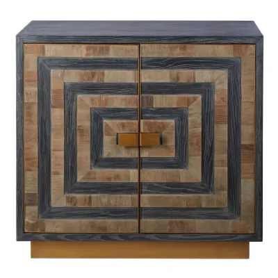 Roselle Antique Brass Finish Sideboard