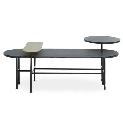 Abstract 3 Tier Oval Coffee Table