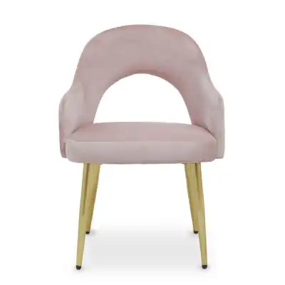 Dani Dusky Pink Velvet Dining Chair
