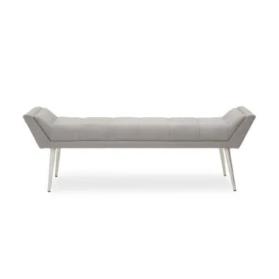 Chic Grey Angular Base Bench