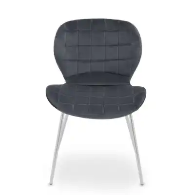 Warton Grey Velvet Dining Chair