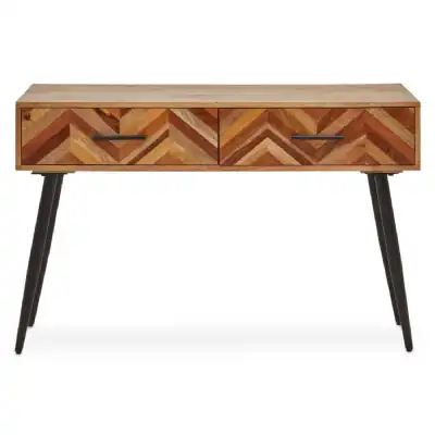 Boho Two Drawer Mango Wood Console Table