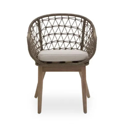 Mid Century Woven Indoor Outdoor Chair