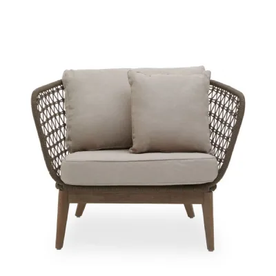 Mid Century Woven Indoor Outdoor Occasional Chair