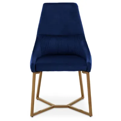 Luxe Midnight Velvet Dining Chair