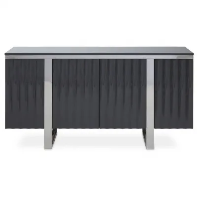 Genoa Four Door Hi Gloss Grey Sideboard
