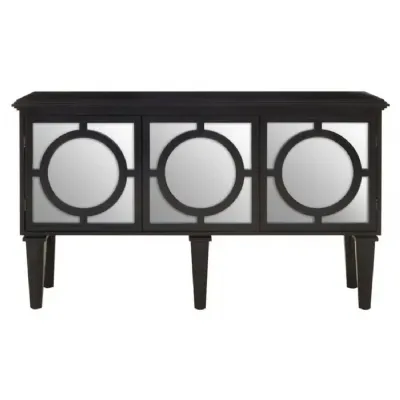 Mirrored Black Telese Sideboard