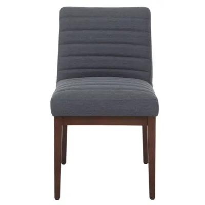 Mid Century Charcoal Fabric Dining Chair