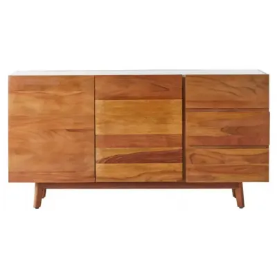 Myan White Marble Top Sideboard