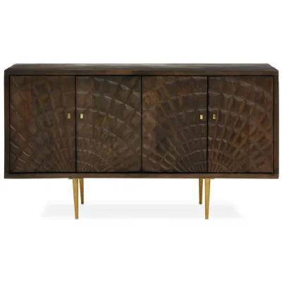 Sipari Mango Wood Metal Legs Sideboard