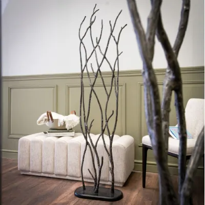 Brass Metal Branch Structure Large Screen with Granite Base