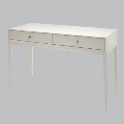 White Wooden 2 Drawer Dressing Table Desk