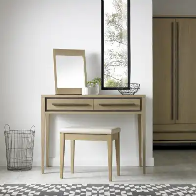 Weathered Oak Dressing Table 2 Drawers