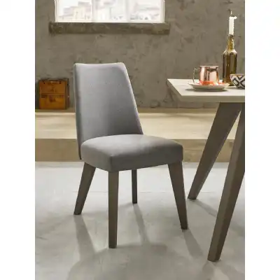 Aged Oak Grey Fabric Dining Chair