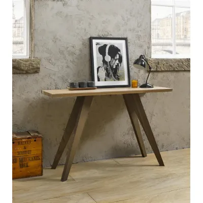 Weathered Oak Console Hall Table