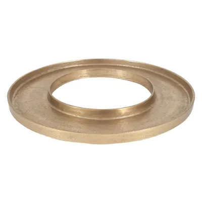 Round Antique Gold Metal Ring Display Platter