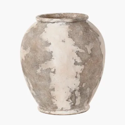 Lulia Antique Finish Stoneware Urn Vase