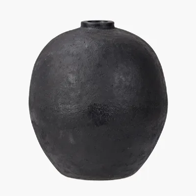 Black Fibrestone Decorative Vase